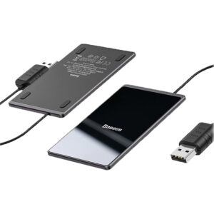 شارژر بی سیم بیسوس Card Ultra-thin مدل WX01B-01 توان 15 وات - مشکی