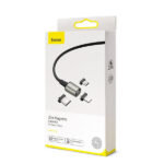کابل آهنربایی سه سر Micro USB و Type-C و Lightning بیسوس مدل Zinc Magnetic Cable Kit طول 1 متر