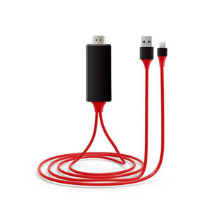 کابل تبدیل Lightning به HDMI طول 2m قرمز