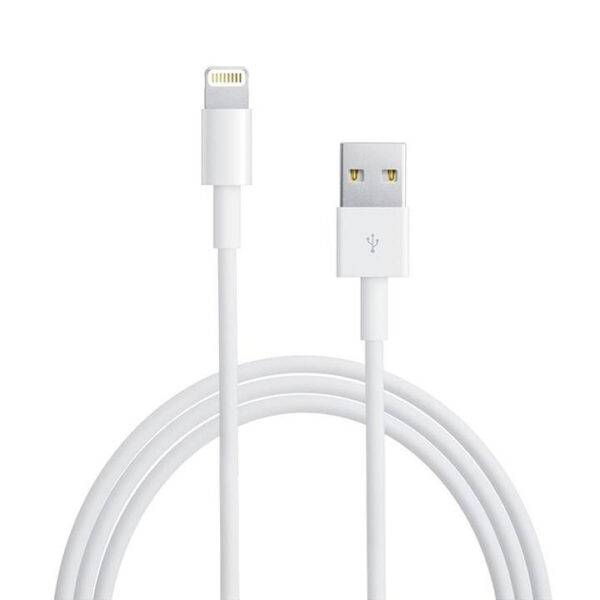کابل شارژ اپل Lightning به USB طول 1m سفید درجه1
