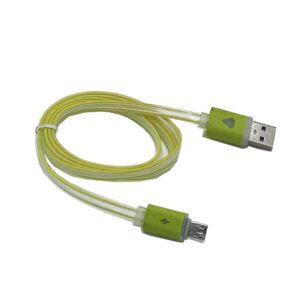 کابل شارژ USB به Micro USB چراغ LED طول 1 متر