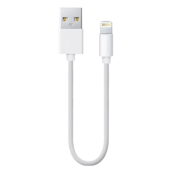 کابل شارژ پاوربانکی اپل Lightning به USB درجه1 طول 20cm سفید