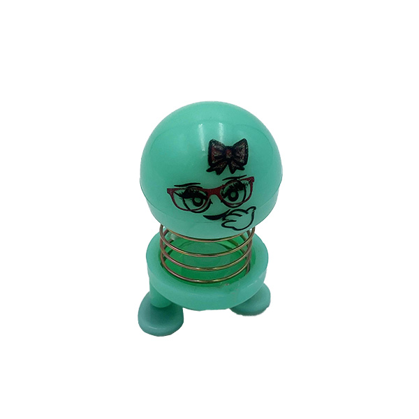 عروسک ایموجی فنری طرح عینک دار سبز