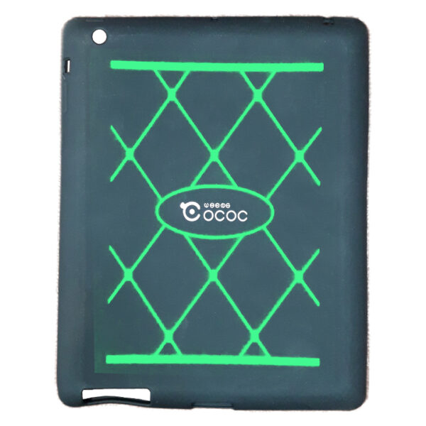 قاب تبلت کوکو iPad 2/3/4 مشکی با خطوط سبز فسفری