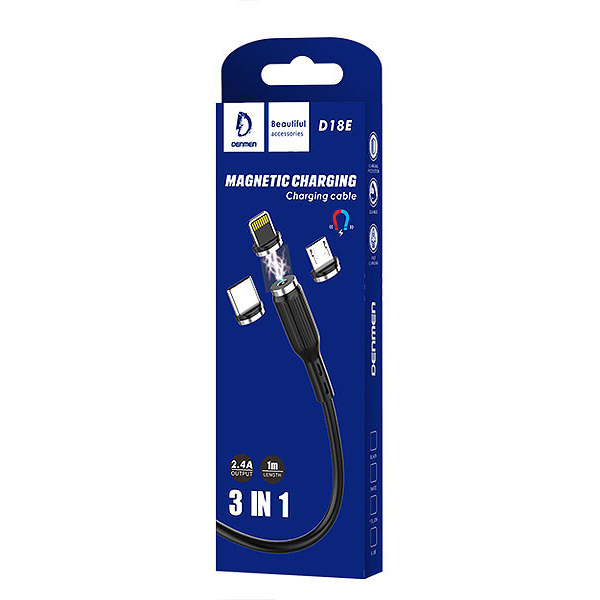 DENMAN D18E 3 to 1 Magnetic Cable 1m