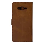 کیف چرمی کلاسوری سامسونگ J700/ J7 2015 بند دار-عسلی