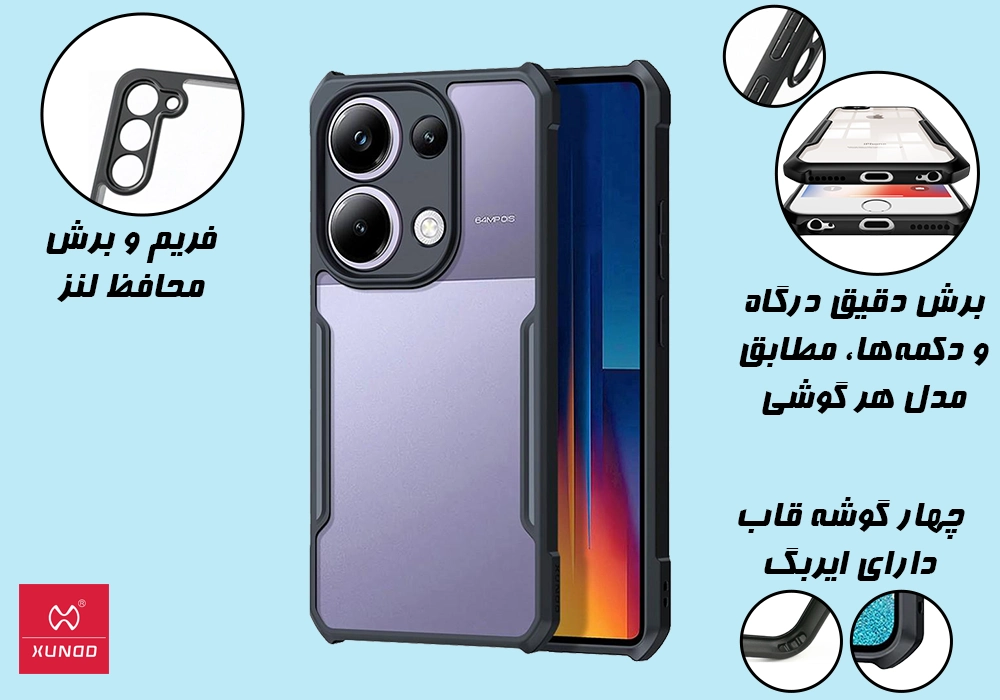قاب XUNDD مدل Beatle شیائومی Note 13 Pro 4G/Poco M6 Pro 4G-بدنه