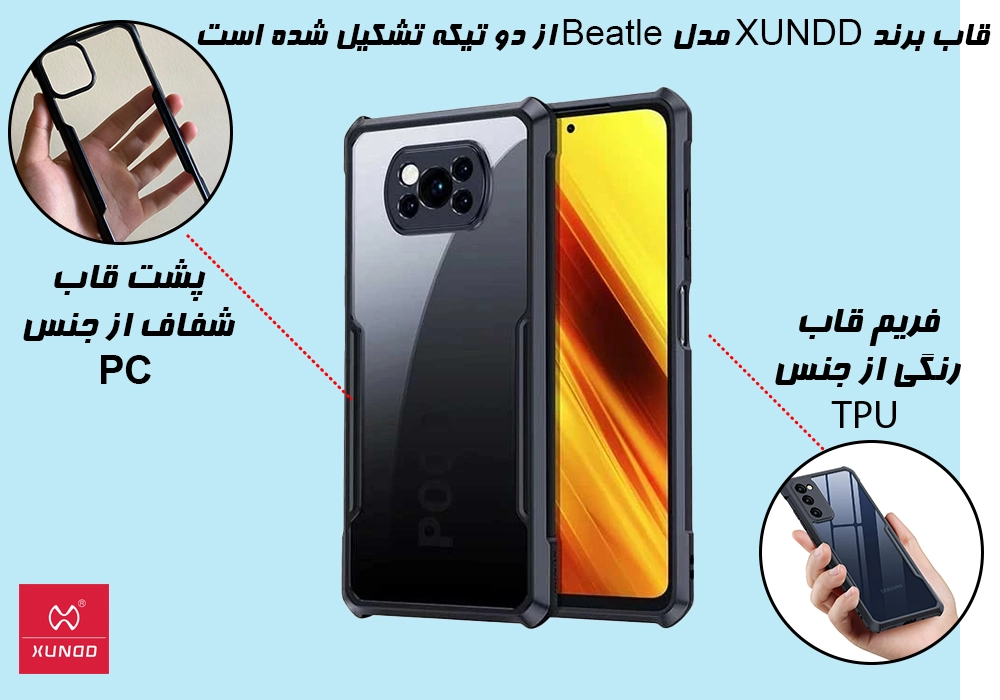 قاب XUNDD مدل Beatle شیائومی Poco X3-محتوا