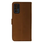 کیف چرمی کلاسوری شیائومی Poco M3 Pro بند دار-عسلی