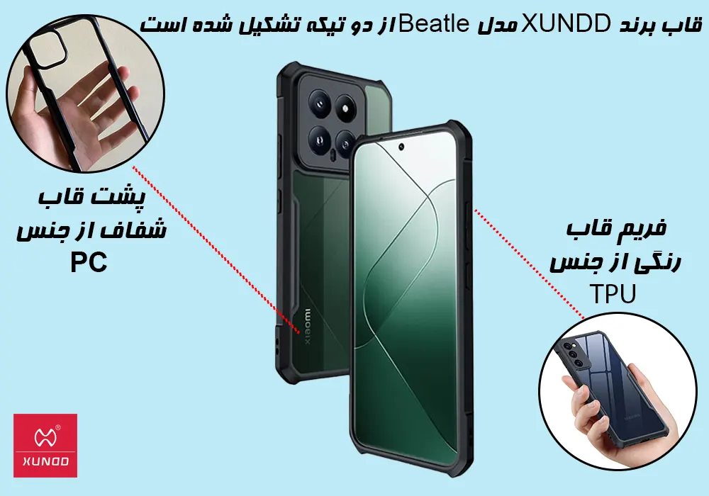 قاب XUNDD مدل Beatle شیائومی Xiaomi Mi 14- محتوا