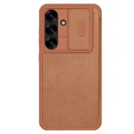 کیف چرمی نیلکین Qin Pro سامسونگ S25 Plus-قهوه ای
