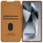 کیف چرمی نیلکین Qin Pro سامسونگ S25 Ultra-کلی