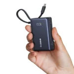 پاوربانک بیسوس 45W ظرفیت 10000 میلی آمپر مدل PPPG-1W45C دارای 202 گرم وزن است