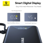 پاوربانک Baseus 10000mAh PicoGo مدل PPPG-1W45C دارای نمایشگر هوشمند میباشد